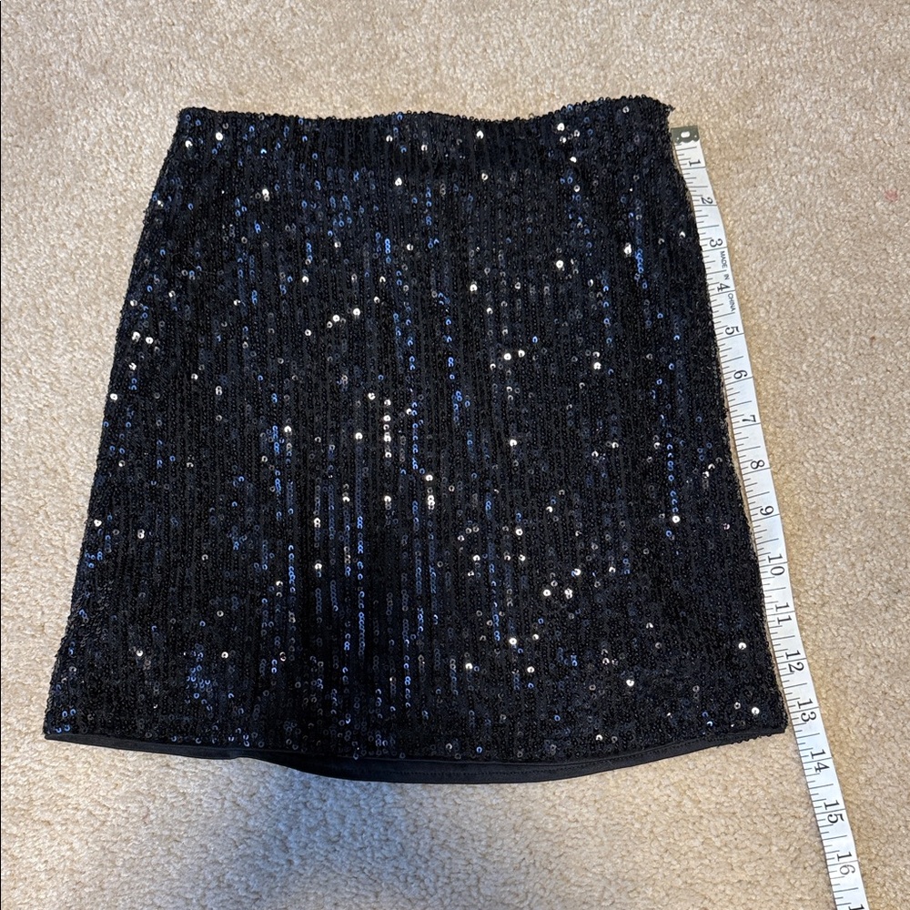 Kids' Glittery Black Sequin Skirt